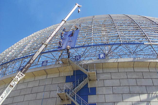 榆林发电厂球形网架